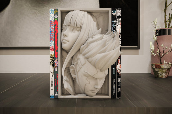 Cyberpunk Edgerunners Inspired Manga Nook - 3D Printed Shelf Insert Unpainted