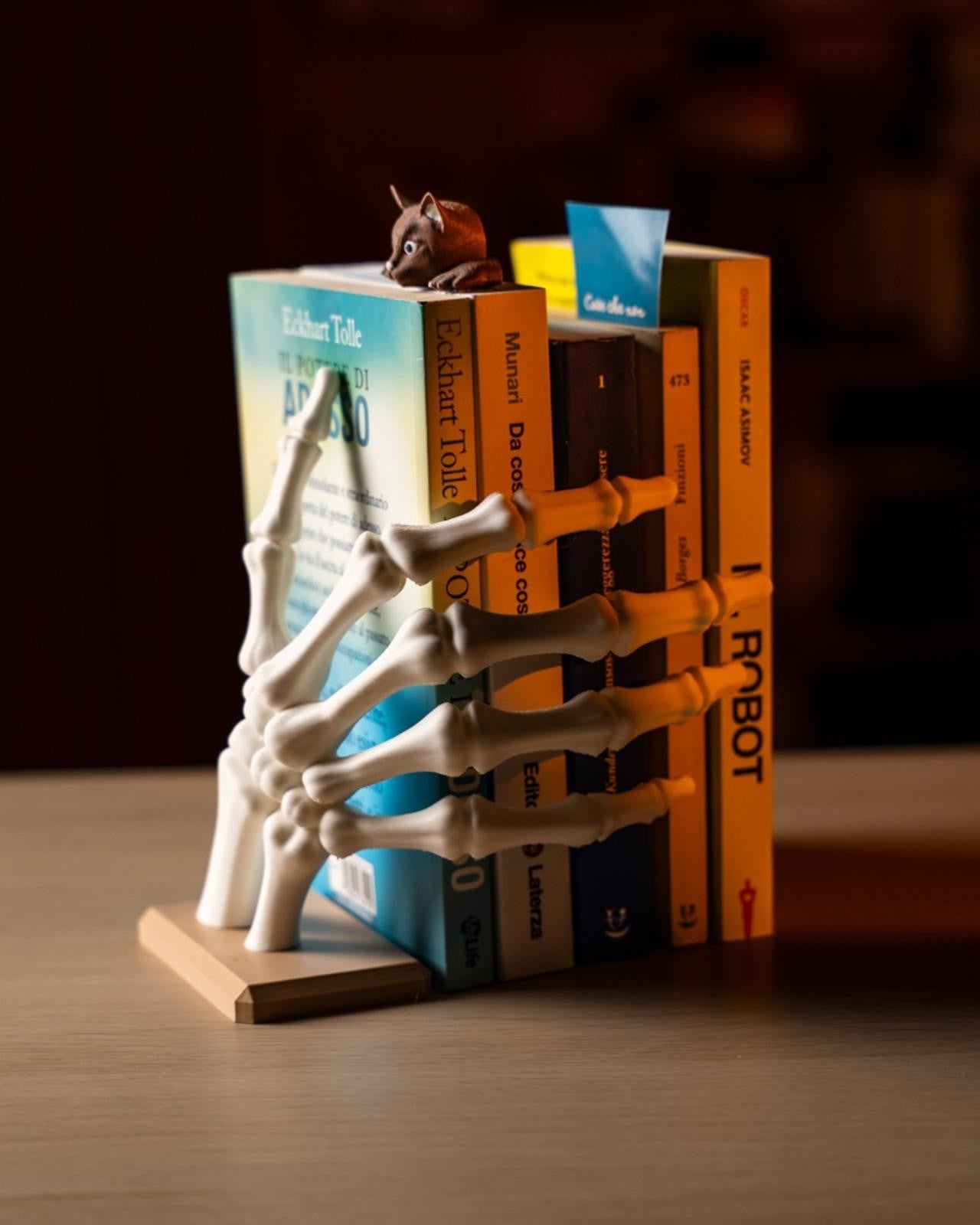 Skeleton Hand Bookend - Gothic & Halloween Shelf Decor