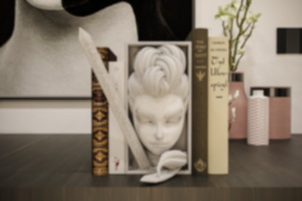 Rumi Inspired Book Nook & Wall Mount - Sufi Poetry 3D Printed Decor Unpainted