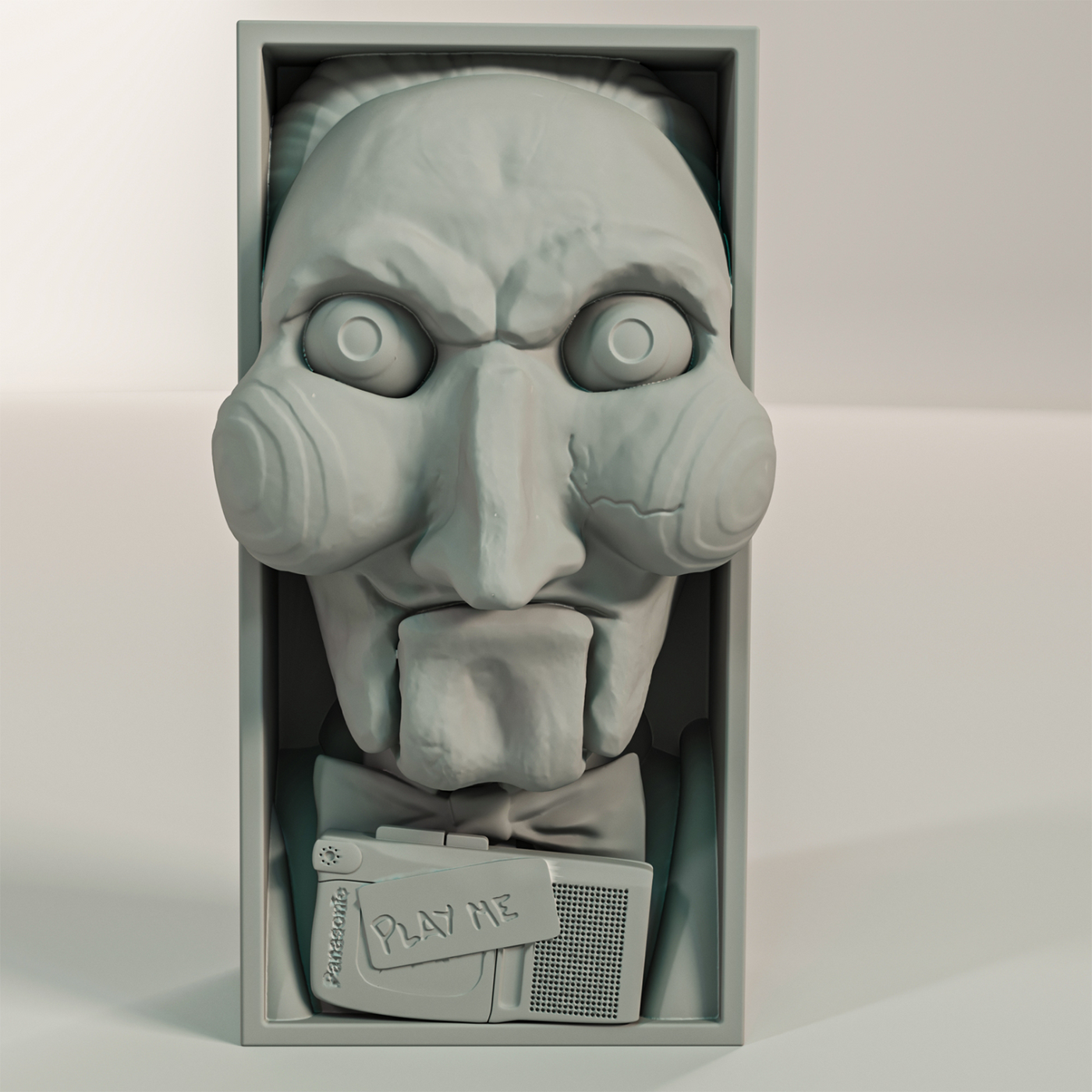 Billy Puppet Inspired Book Nook & Wall Mount - Saw Horror 3D Printed Unpainted