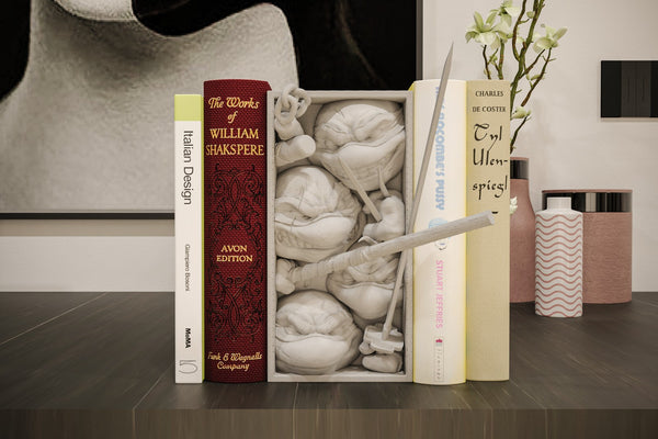 TMNT Inspired Book Nook & Wall Mount - Ninja Turtles 3D Printed Decor Unpainted