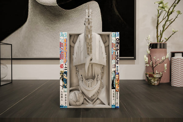 Chainsaw Man Denji Inspired Manga Nook - 3D Printed Shelf Insert Unpainted