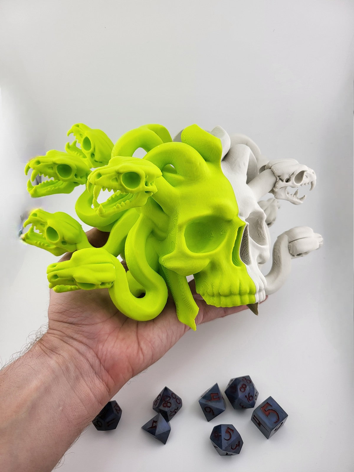 Medusa Gorgon Skull Dice Tower 3D Printed DnD Tabletop RPG Dice Roller 10 inch