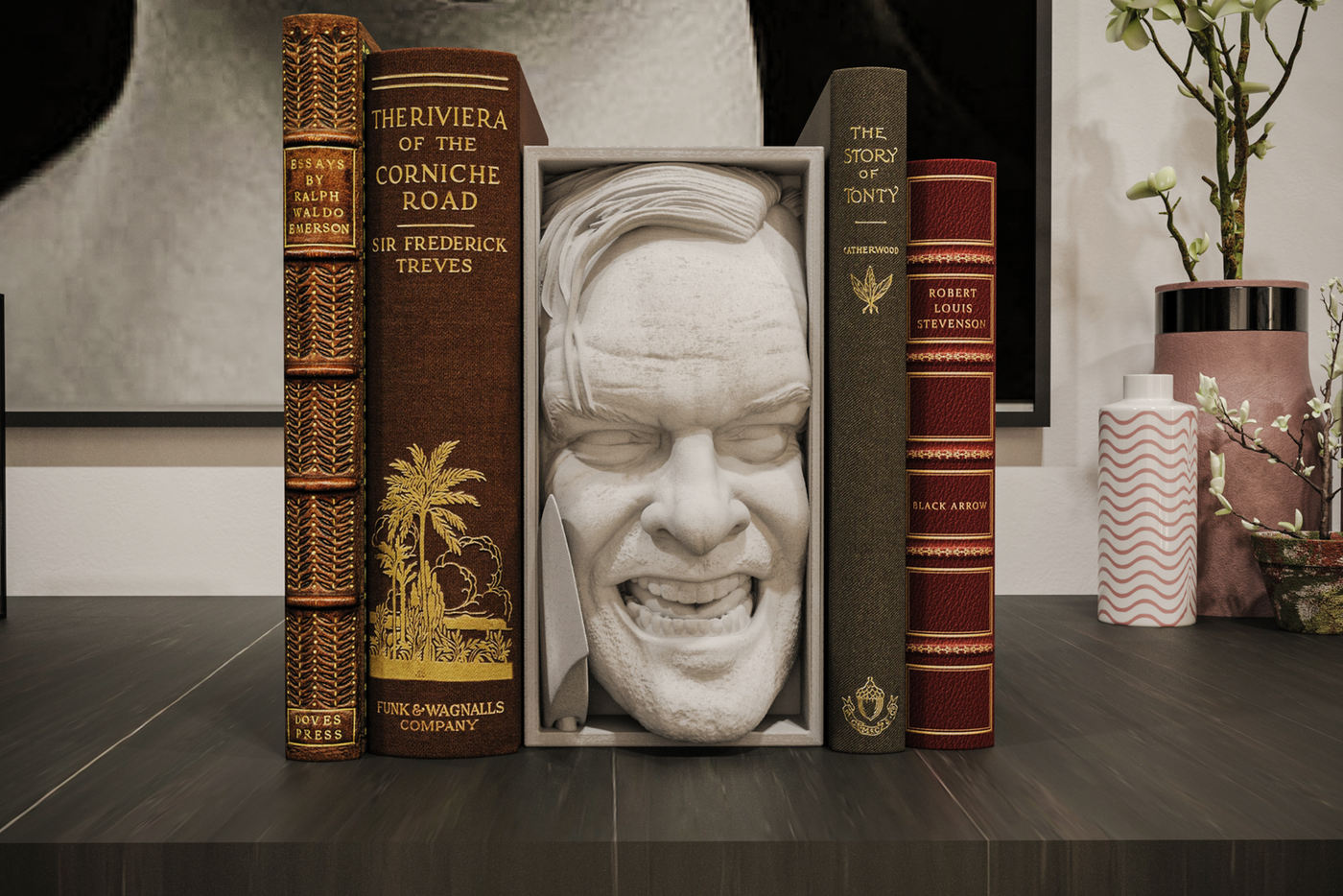 Shining Jack Torrance Book Nook - 3D Printed Horror Movie Bookshelf Decor