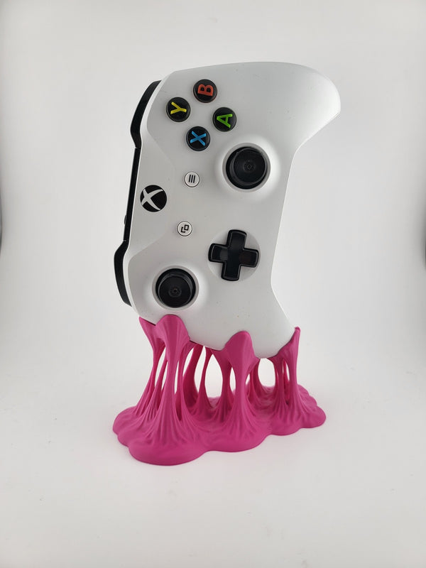 Bubble Gum Xbox Controller Stand - Pink Melting Slime Holder Gaming Desk Decor