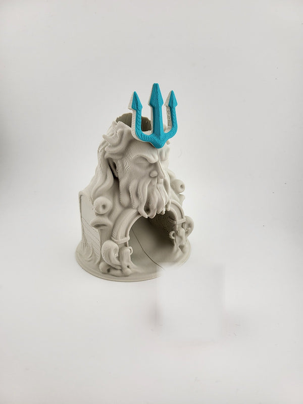 Poseidon Dice Tower 3D Printed Greek Mythology Trident DnD D20 RPG - Unassembled