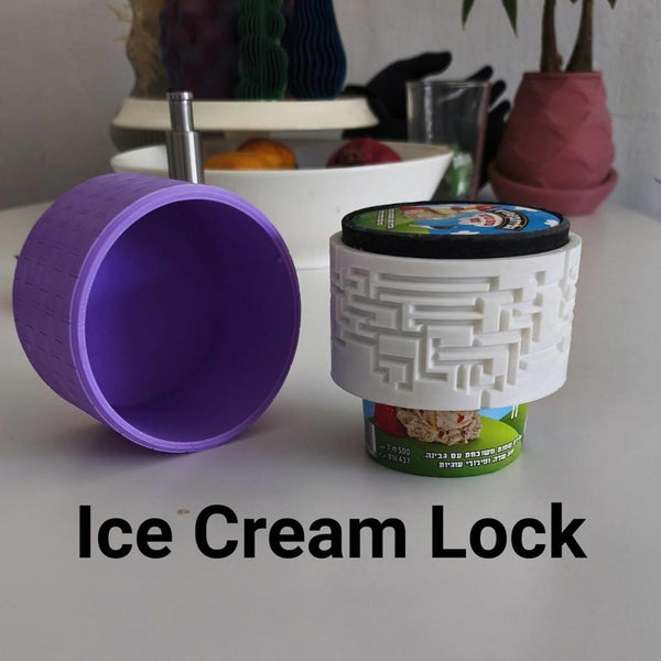 Ice Cream Pint Lock - 3D Printed Dessert Security Vault