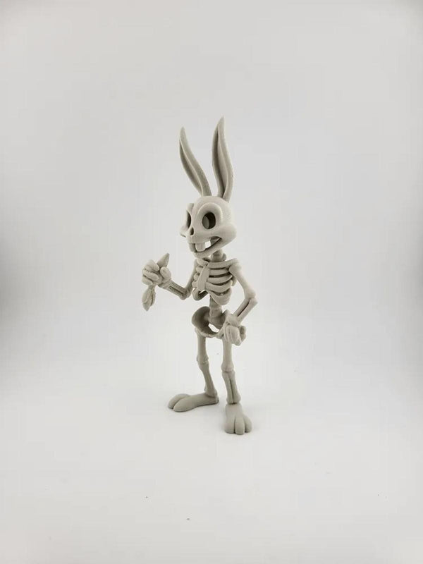 Bugs Bunny Inspired Skeleton Figure - Spooky Cartoon Horror