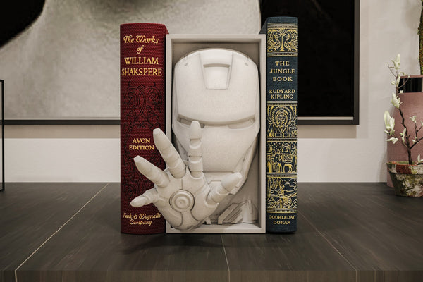 Iron Man Helmet - Avengers Inspired Book Nook & Wall Mount Unpainted