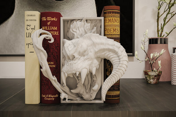 Balrog Inspired Book Nook / Wall Mount - Lord of the Rings 3D Printed Unpainted