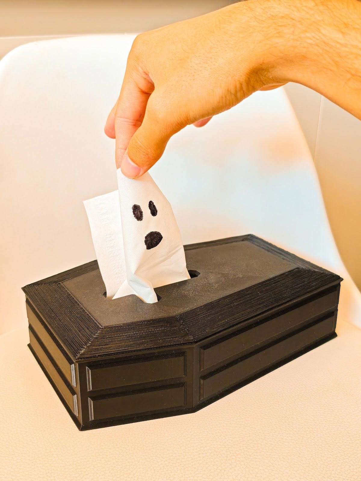 Coughin' Coffin Tissue Box Cover - Gothic Halloween Decor
