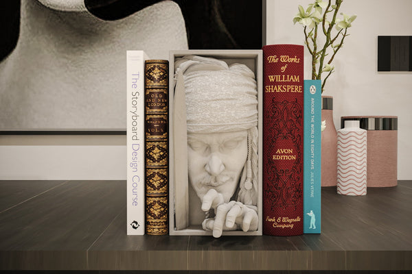 Jack Sparrow Book Nook Inspired 3D Printed Pirate Bust Shelf Insert Decor Gift