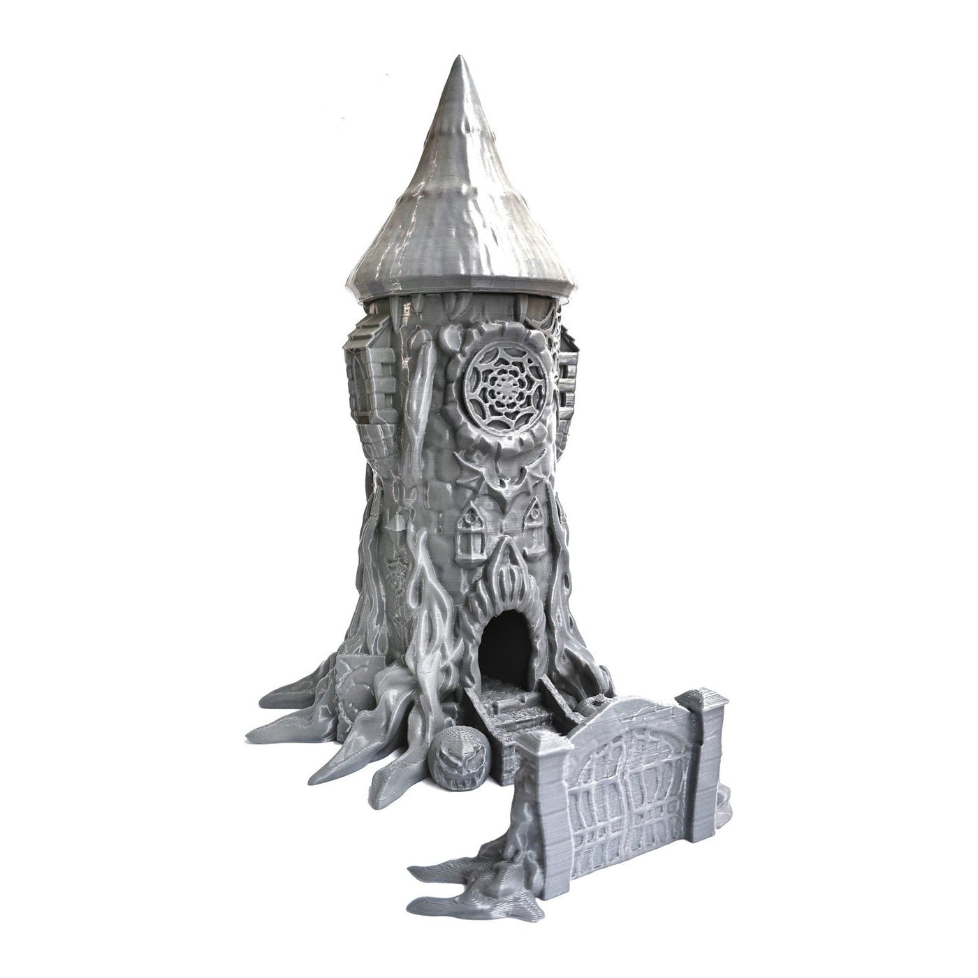 Halloween Dice Tower Haunted Tree 12in 3D Printed Spiderweb D&D DnD Tabletop RPG
