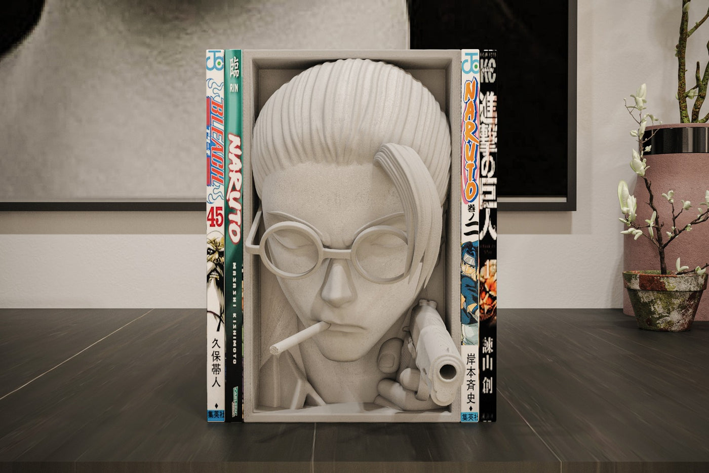 Taro Sakamoto Inspired Manga Nook - Sakamoto Days Unpainted 3D Printed