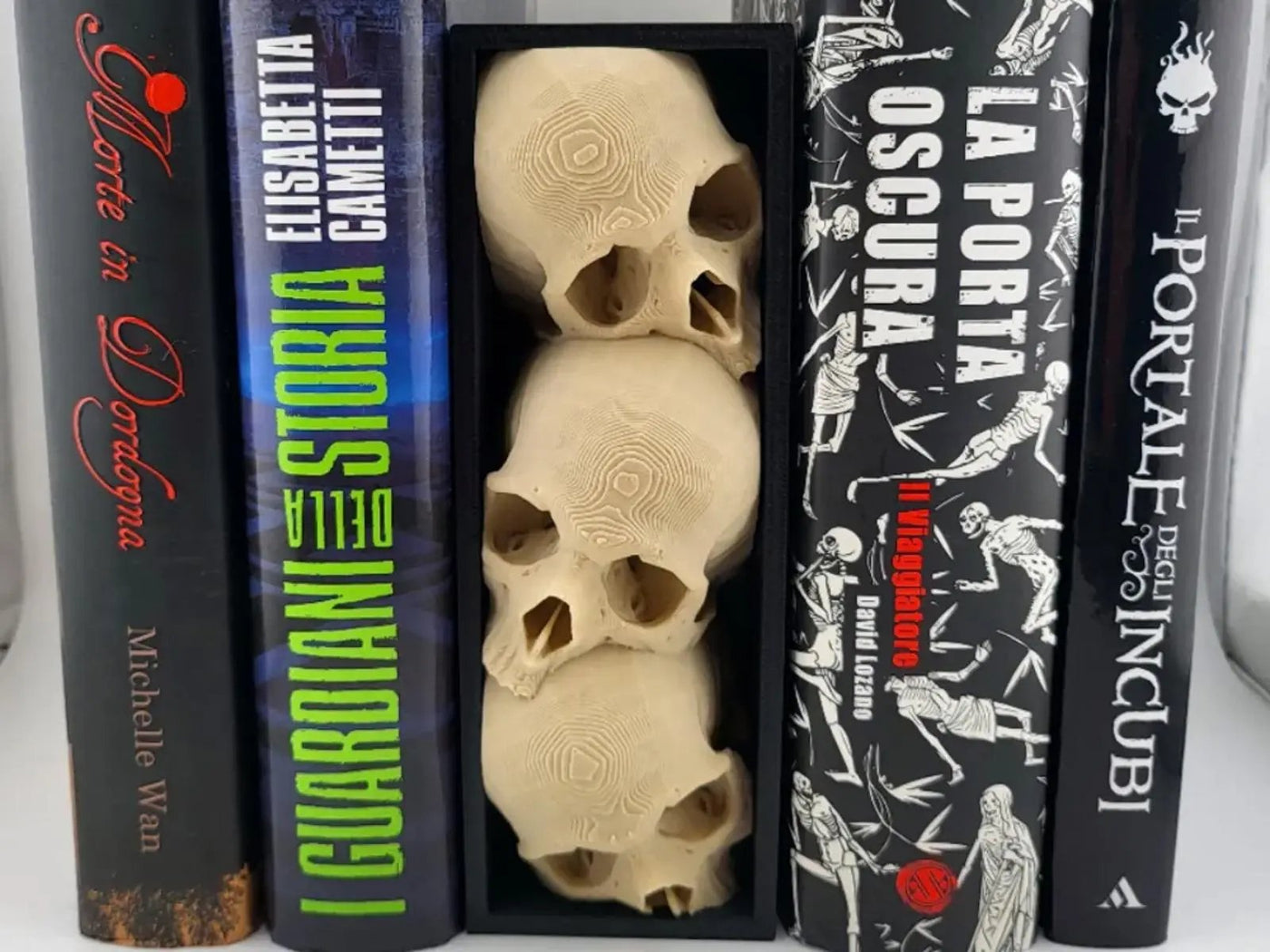 Spooky Skull Bookend Set | Unique 3D Printed Bookends & Shelf Decor