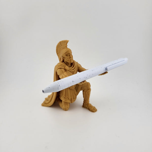 Spartan Warrior Pen Holder - Greek Hoplite Desk Organizer 3D Printed Gift