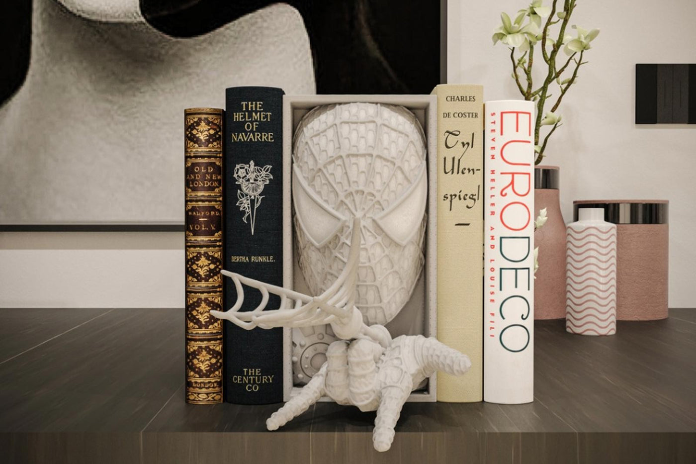 Spider-Man Inspired Book Nook/Wall Mount - Web-Slinger 3D Printed Shelf Decor