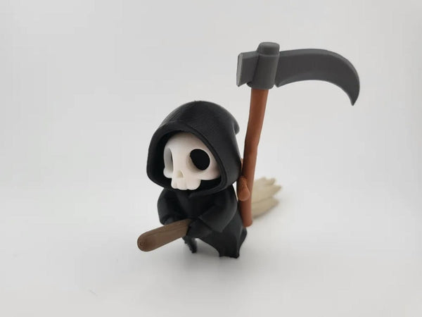 Grim Reaper on a Broomstick - Spooky Cute Skeleton Deco
