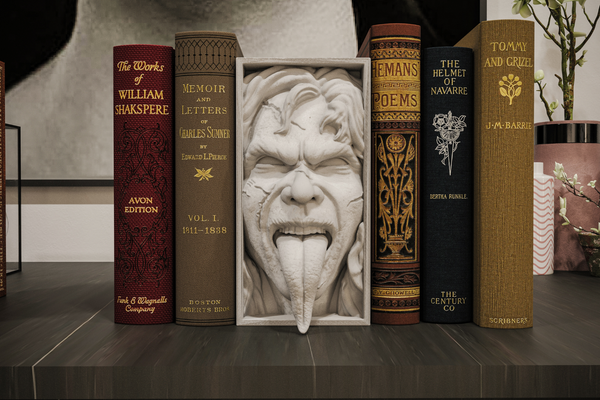 Exorcist Regan MacNeil Book Nook - 3D Printed Horror Bookend Shelf Insert