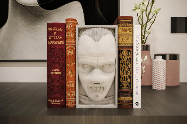Hannibal Lecter Inspired Book Nook & Wall Mount - Cannibal Mask Horror Decor