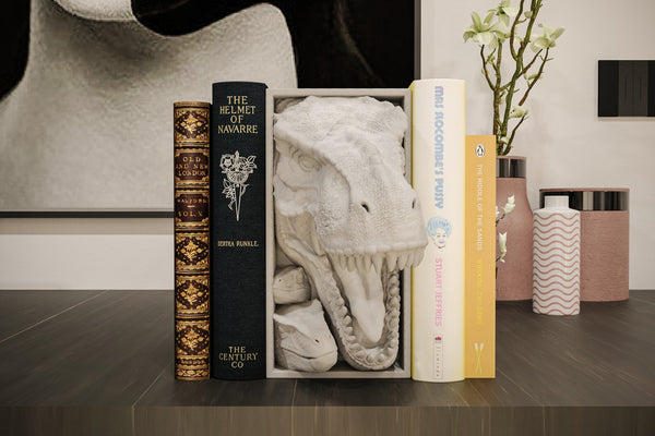 Jurassic T-Rex Inspired Dinosaur Book Nook & Wall Mount 3D Printed Shelf Insert