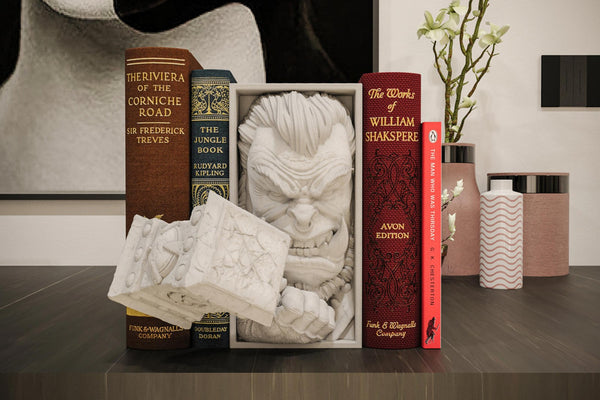 Thrall World of Warcraft Inspired Book Nook & Wall Mount - Orc Warchief Decor