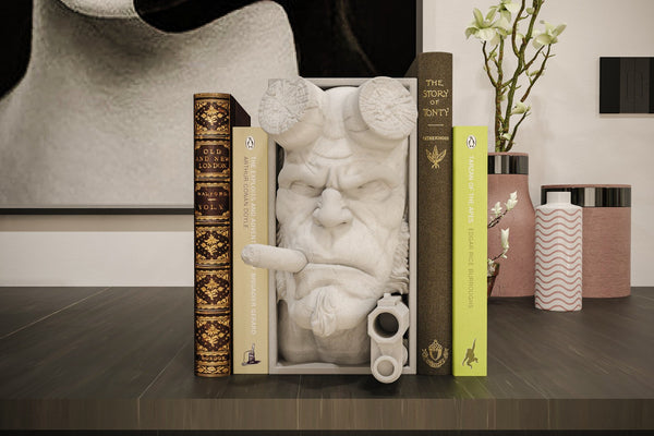 Hellboy Inspired Book Nook - 3D Printed Bookshelf Insert Unpainted