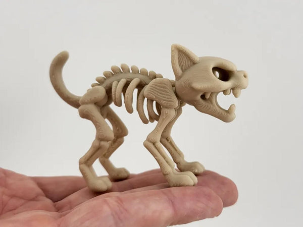 Cat Skeleton Figure - Spooky Nine Lives Halloween Horror