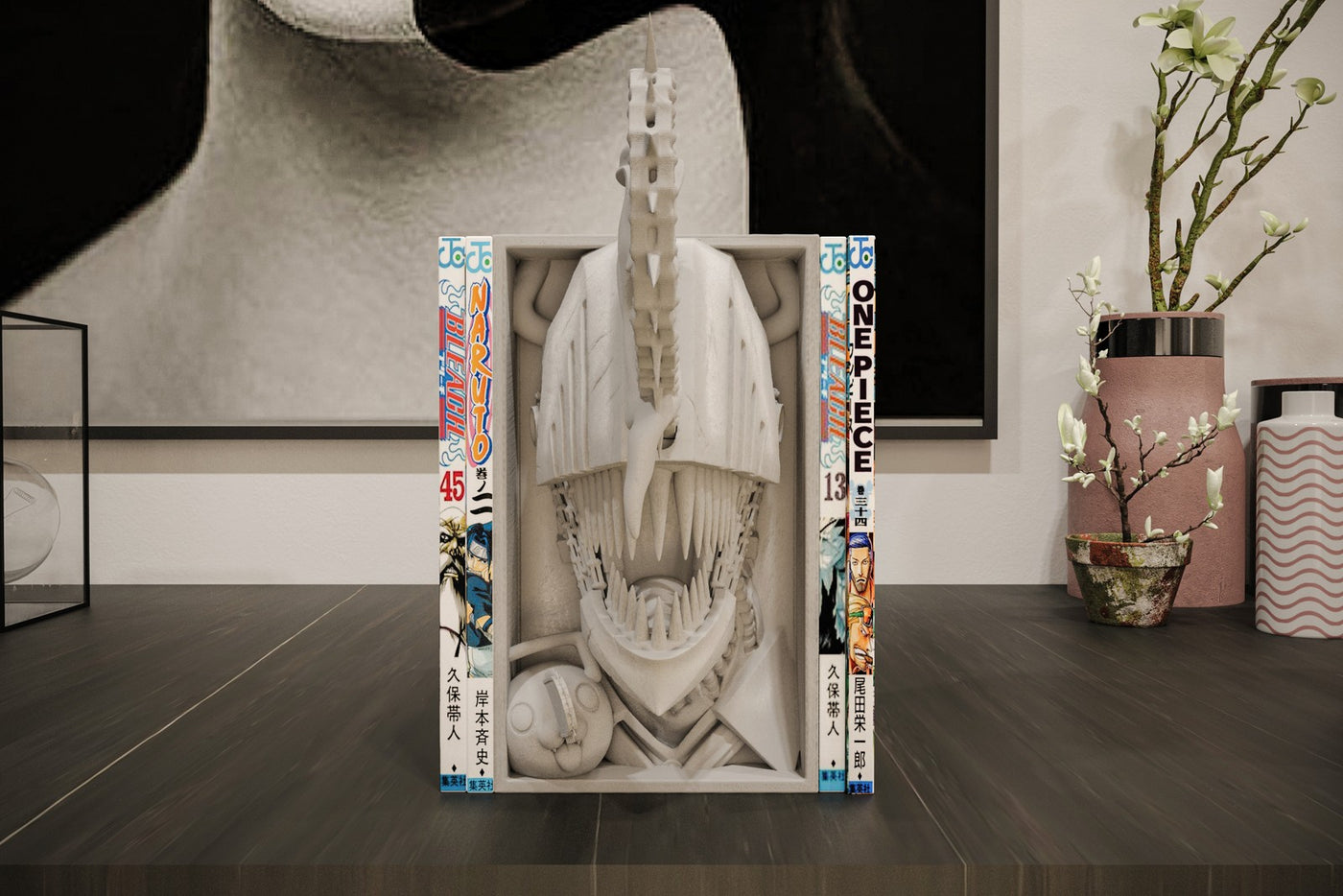 Chainsaw Man Denji Inspired Manga Nook - 3D Printed Shelf Insert Unpainted