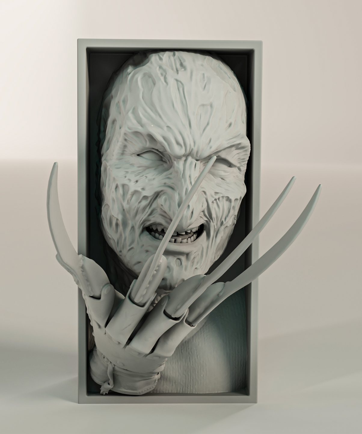 Freddy Krueger Book Nook 3D Printed Horror Bookend Wall Mount Decor