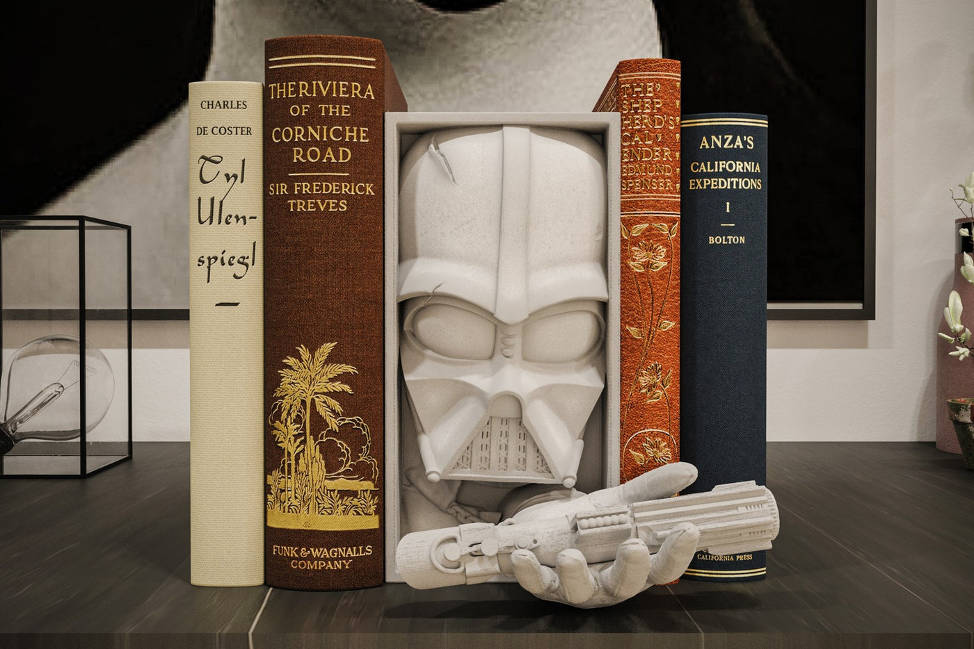 Darth Vader Inspired Book Nook / Wall Mount - Star Wars 3D Printed Unpainted
