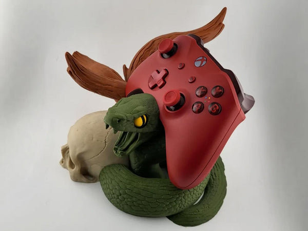 Snake and Skull Controller Stand - Xbox Gamepad Display & Decor
