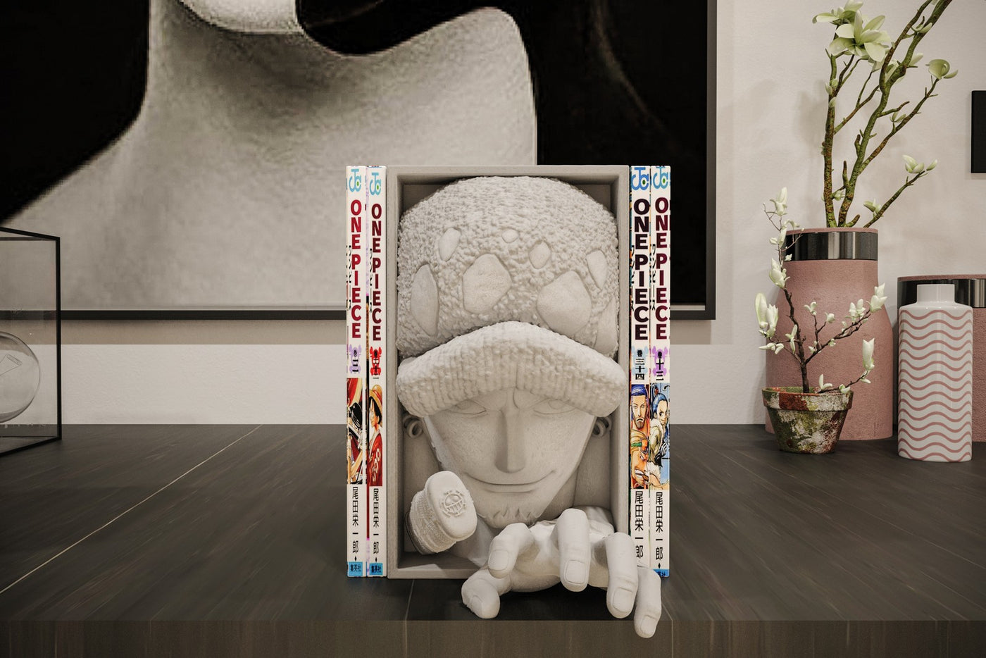 Trafalgar D. Law Inspired Manga Nook - One Piece 3D Printed Shelf Insert