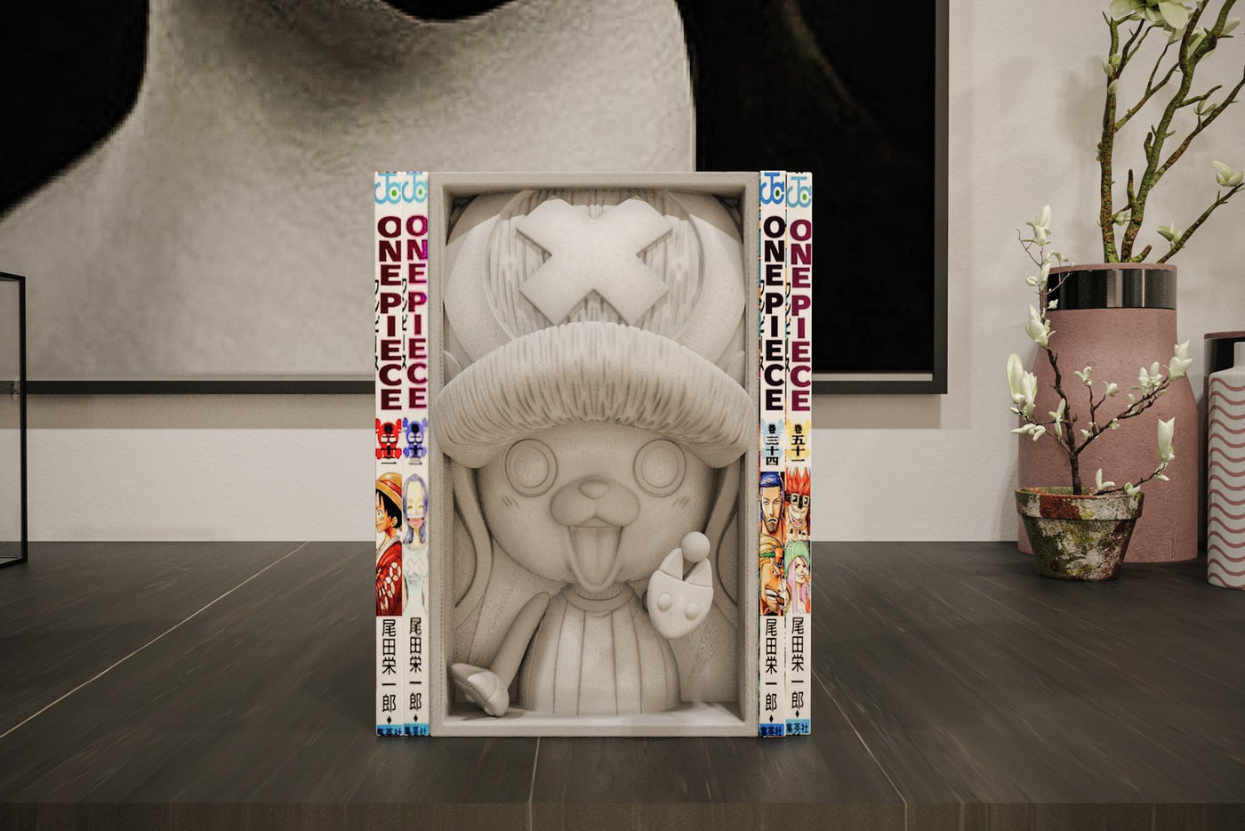 Tony Tony Chopper Inspired Manga Nook - One Piece 3D Printed Shelf Insert