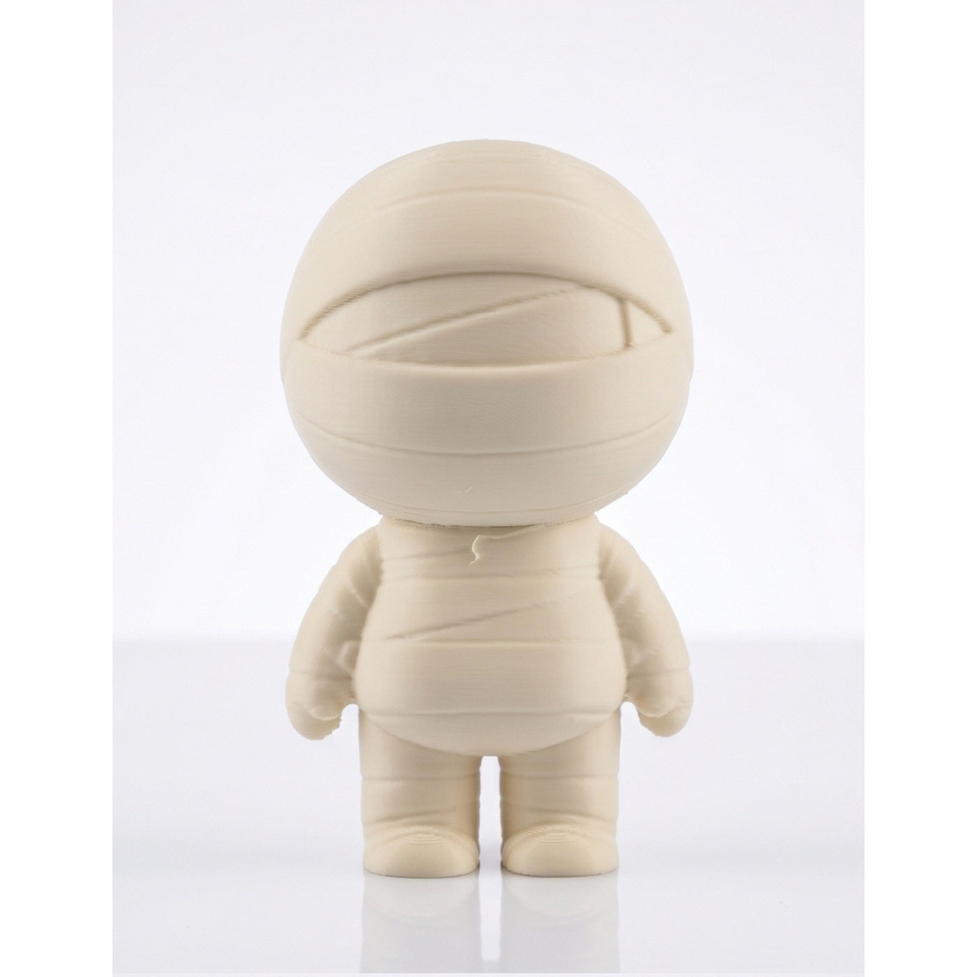 Anonymummy Chibi Mummy Figure - Faceless 3D Printed Halloween Desk Decor