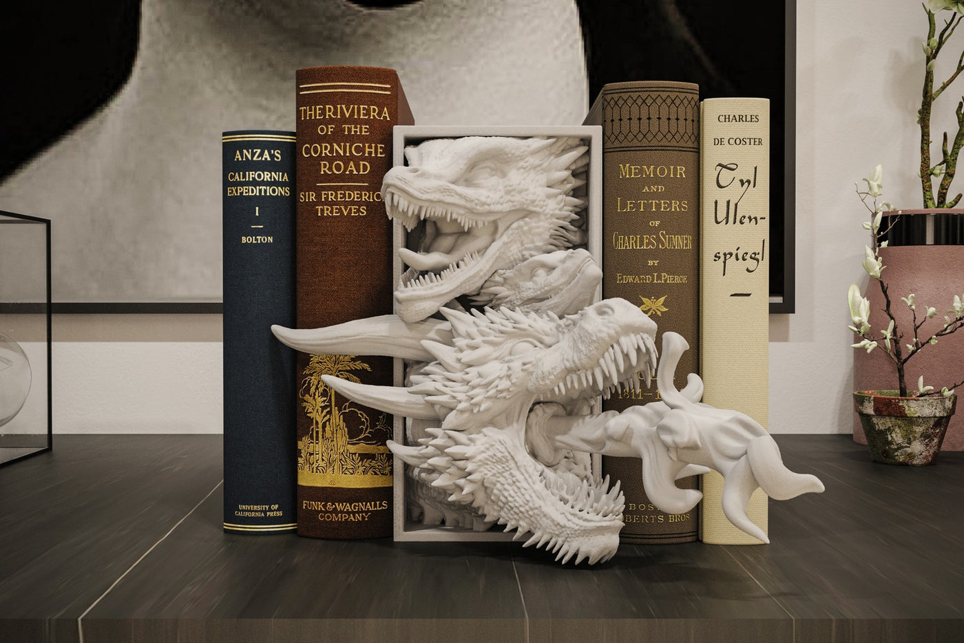 Drogon Inspired Book Nook / Wall Mount - Game of Thrones 3D Printed Unpainted