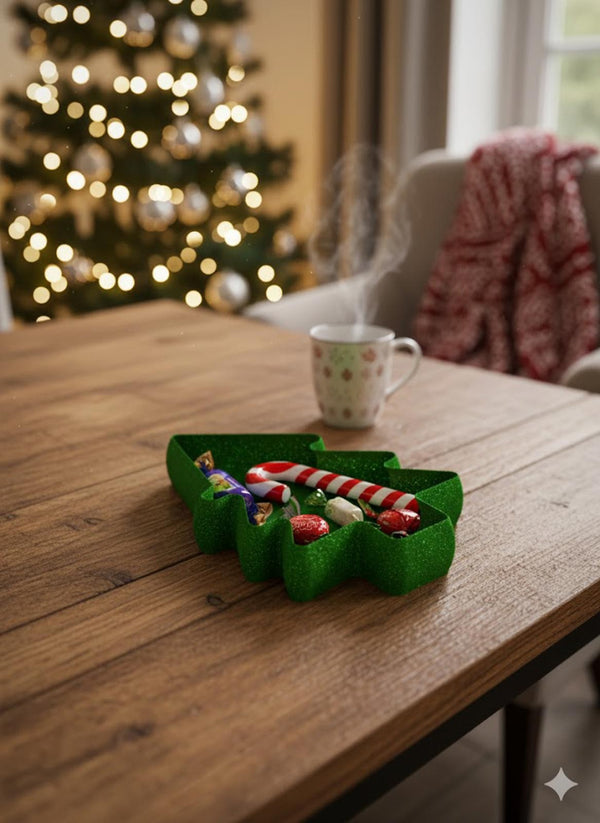 Christmas Tree Candy Dish - Festive Decor & Snack Holde