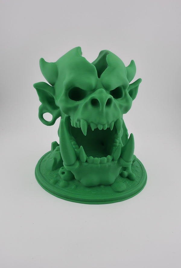 Large Orc Skull Dice Tower 3D Printed Diorama DnD Pathfinder Fantasy Tabletop
