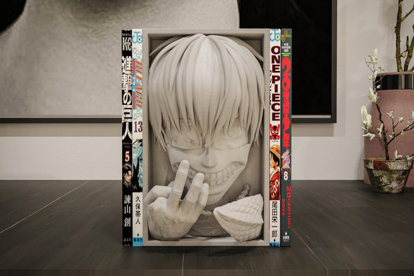 Ken Kaneki Inspired Manga Nook - Tokyo Ghoul Unpainted 3D Printed Shelf Insert