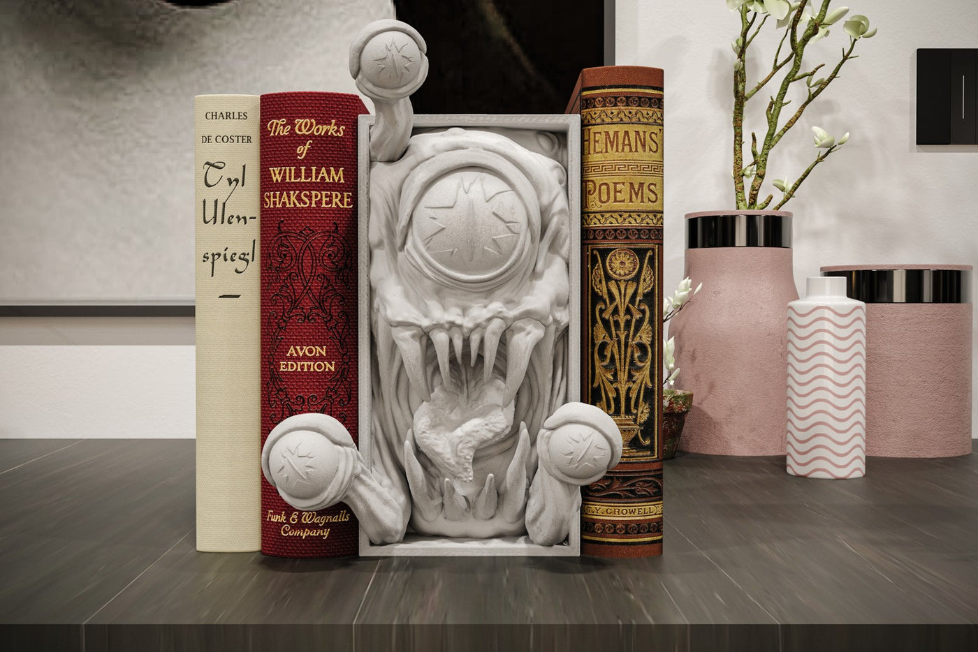 Beholder Inspired Book Nook / Wall Mount - Dungeons & Dragons 3D Printed