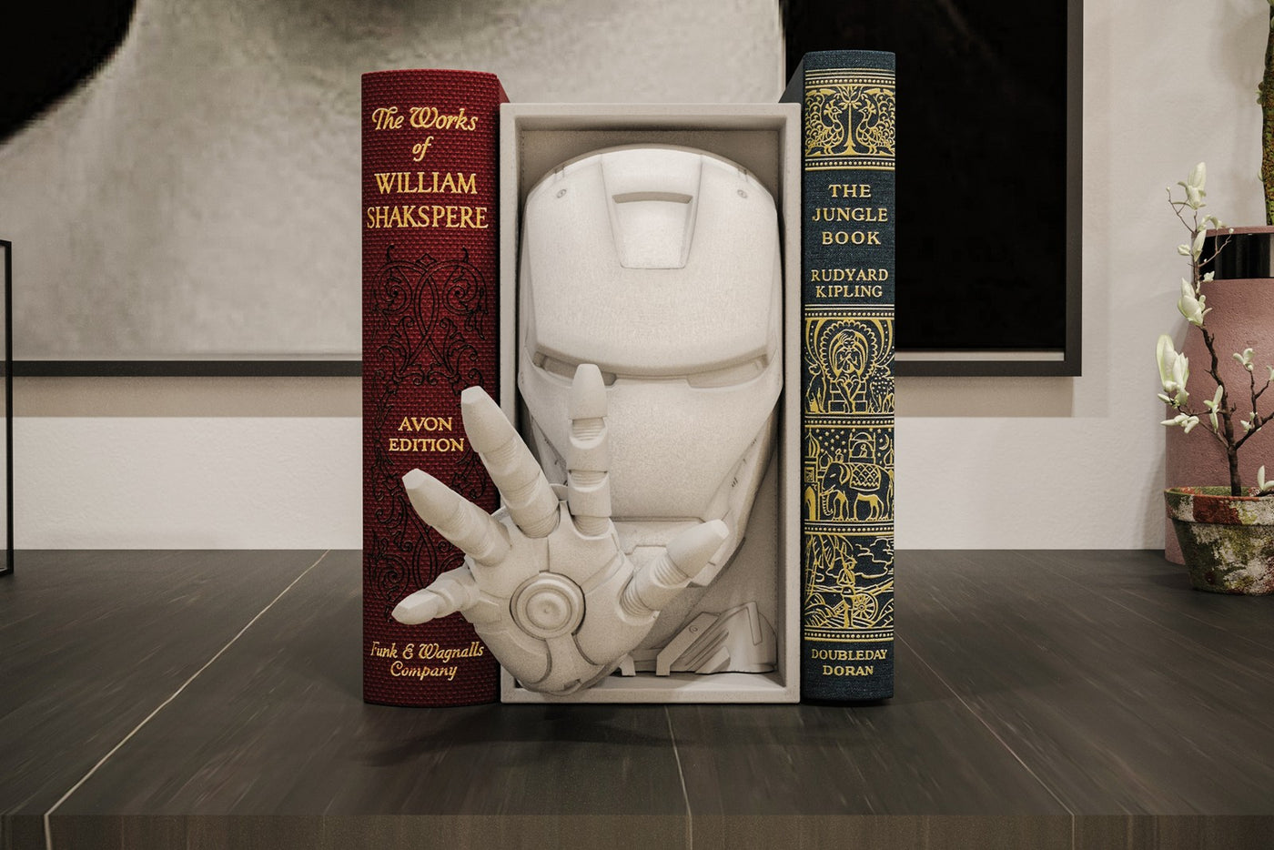 Iron Man Helmet - Avengers Inspired Book Nook & Wall Mount Unpainted