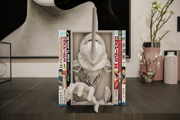Eva 01 Manga Nook 3D Printed Anime Bookend Shelf Insert Manga Book Decor B6 A5