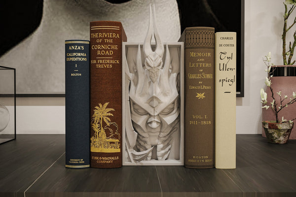 Lich King Inspired Book Nook & Wall Mount - Fantasy Decor Unpainted