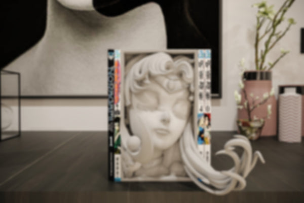 Sailor Moon Inspired Manga Nook Unpainted 3D Printed Shelf Insert