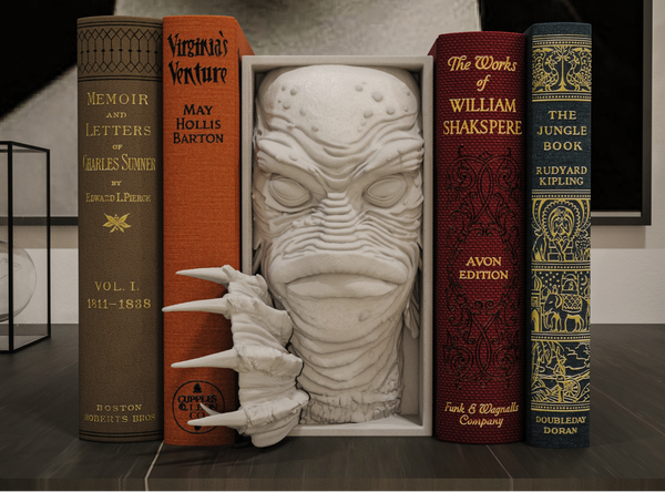 Creature from the Black Lagoon Inspired Book Nook - 3D Printed Wall Mount Decor
