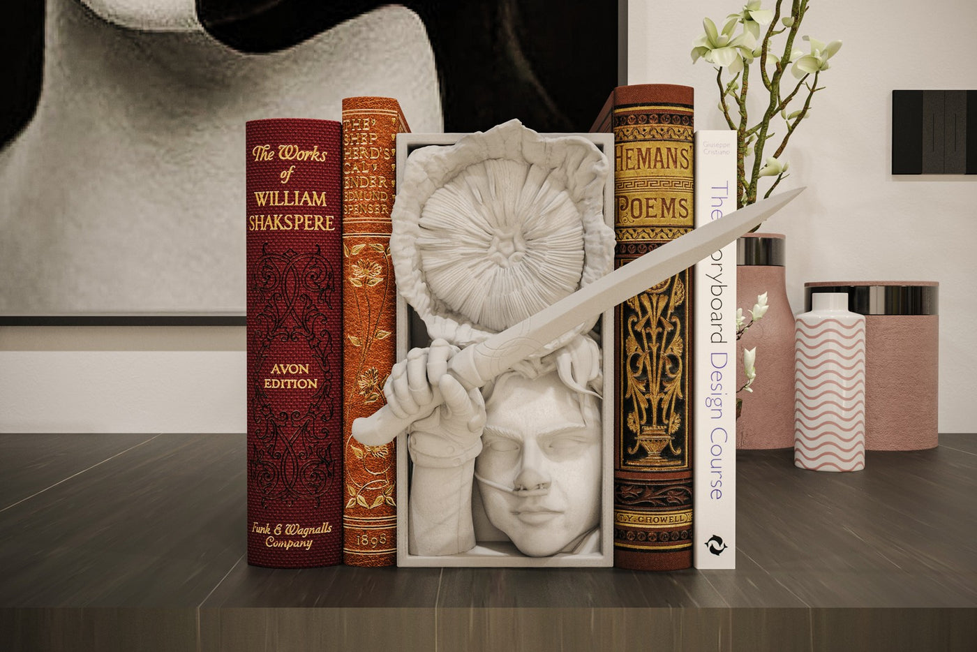 Dune Inspired - Arrakis Sandworm Book Nook & Wall Mount Unpainted