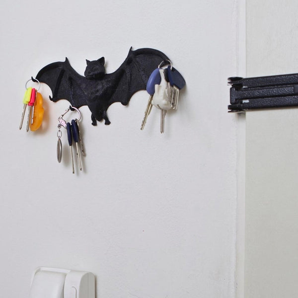 Gothic Bat Key Hanger - Spooky Wall Key Holder & Organizer