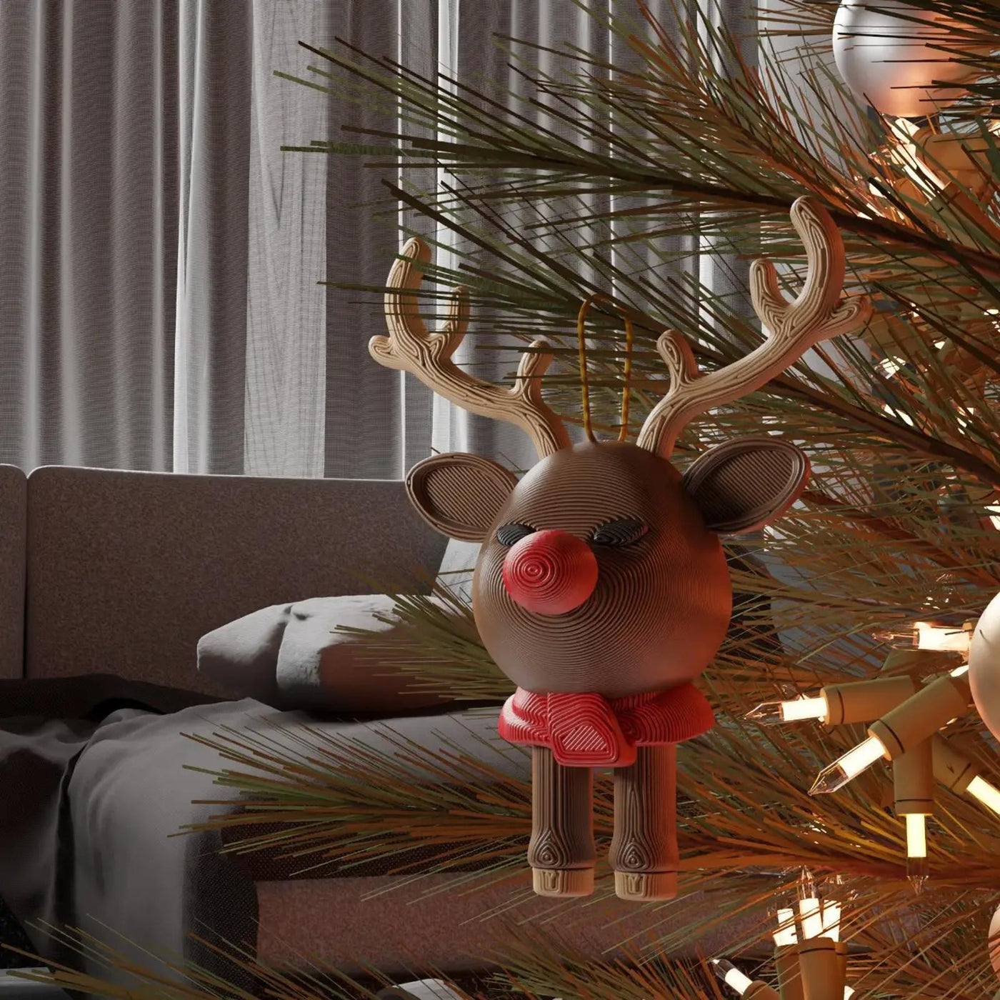Reindeer Ornament/Stocking Stuffer - Cute Holiday Tree Decor