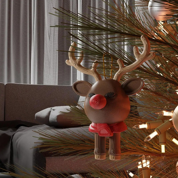 Reindeer Ornament/Stocking Stuffer - Cute Holiday Tree Decor