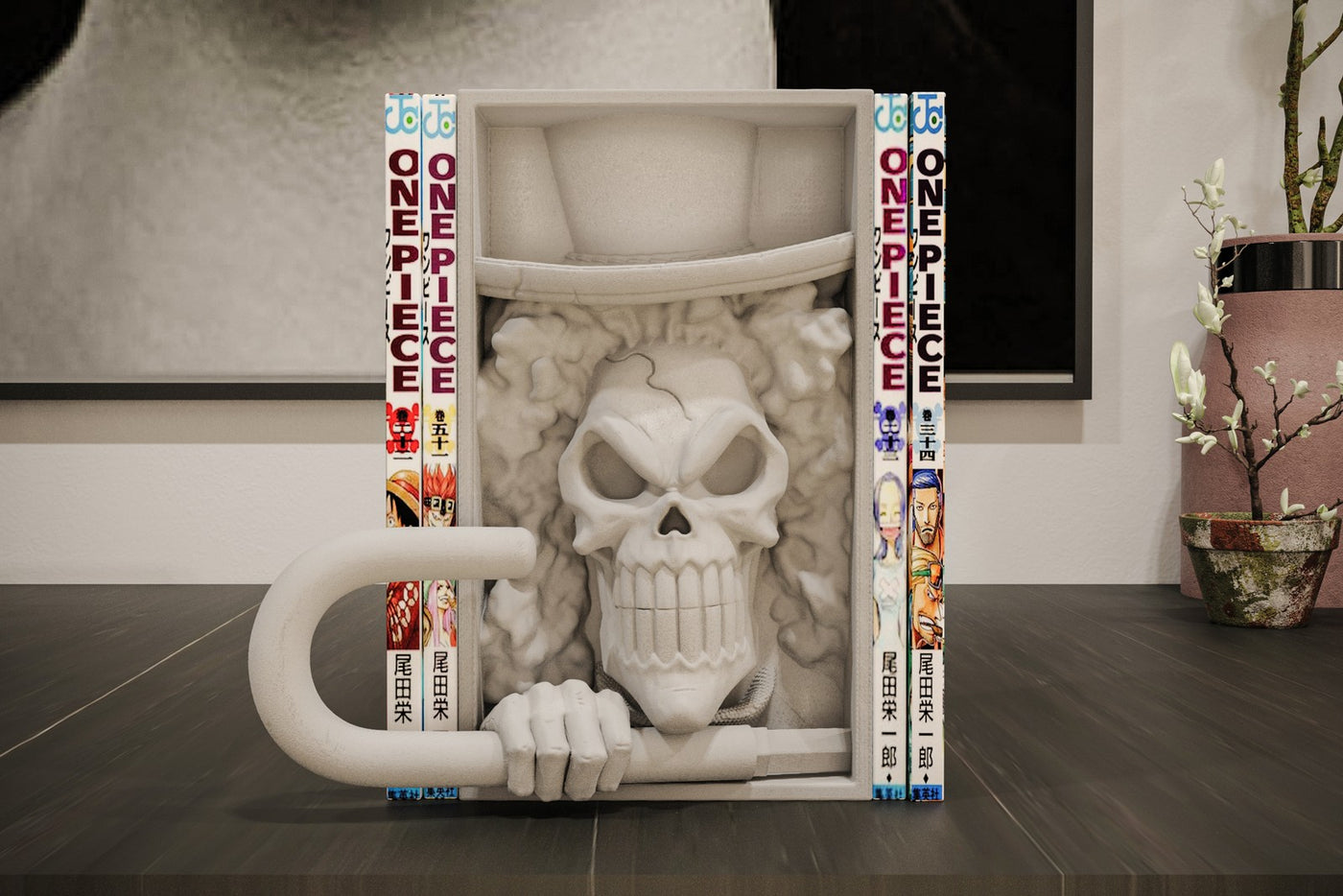 Brook Inspired Manga Nook - One Piece Unpainted 3D Printed Shelf Insert